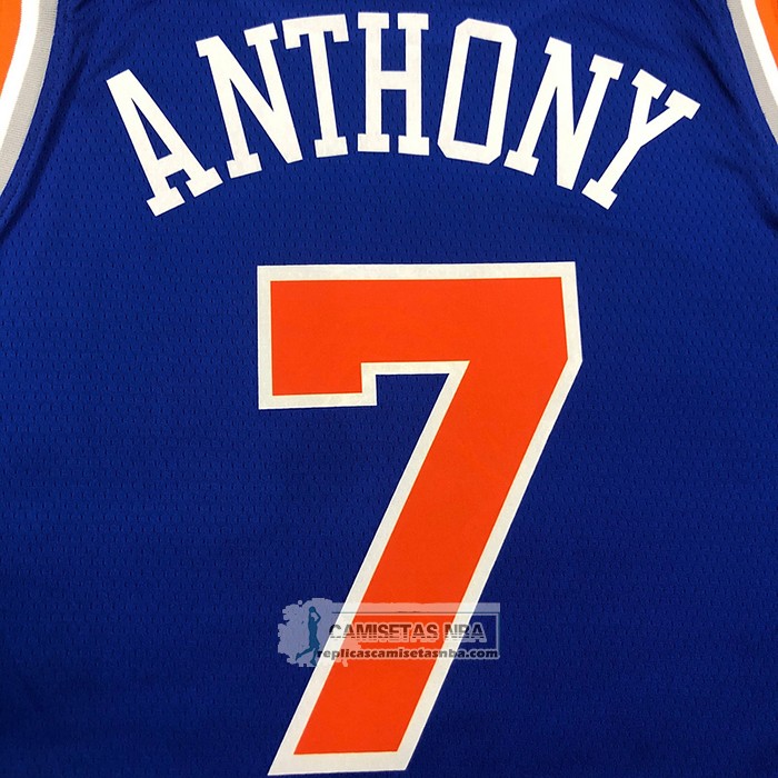 Camiseta New York Knicks Carmelo Anthony NO 7 Icon Azul